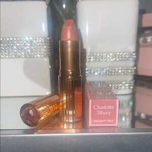 Charlotte Tilbury limited shade is Naughty talk  Lipstick Glossy Finish